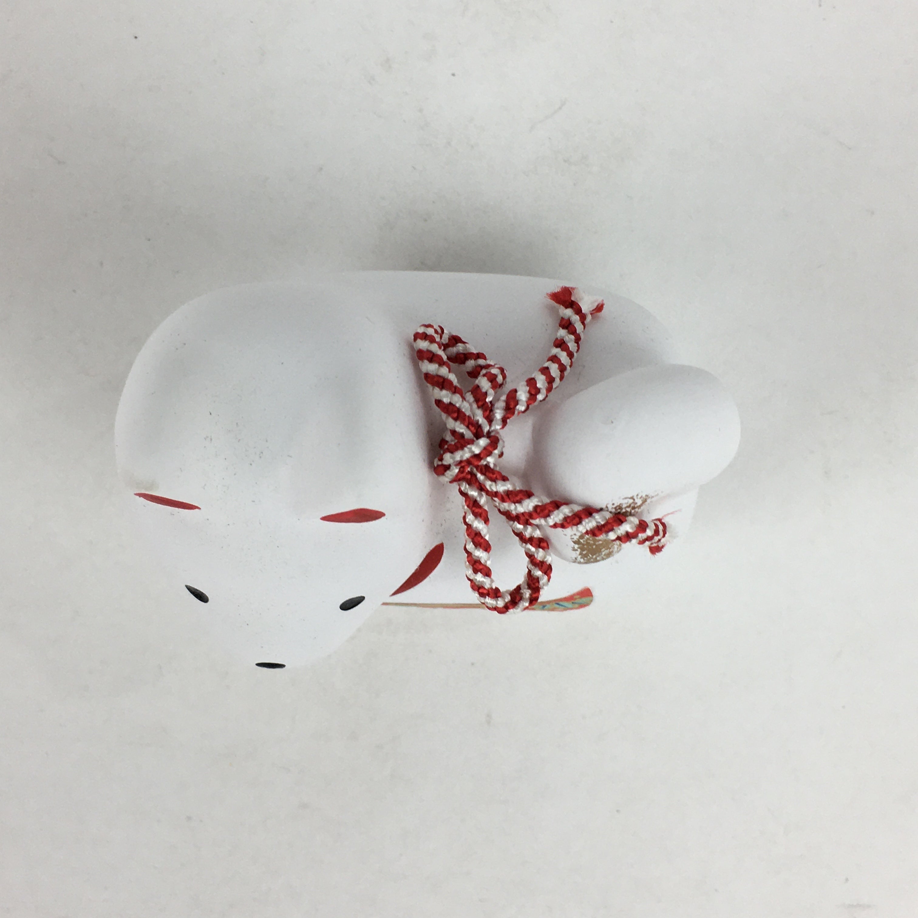 Japanese Clay Bell Vtg Dorei Ceramic Doll Amulet Japanese Zodiac Dog DR405