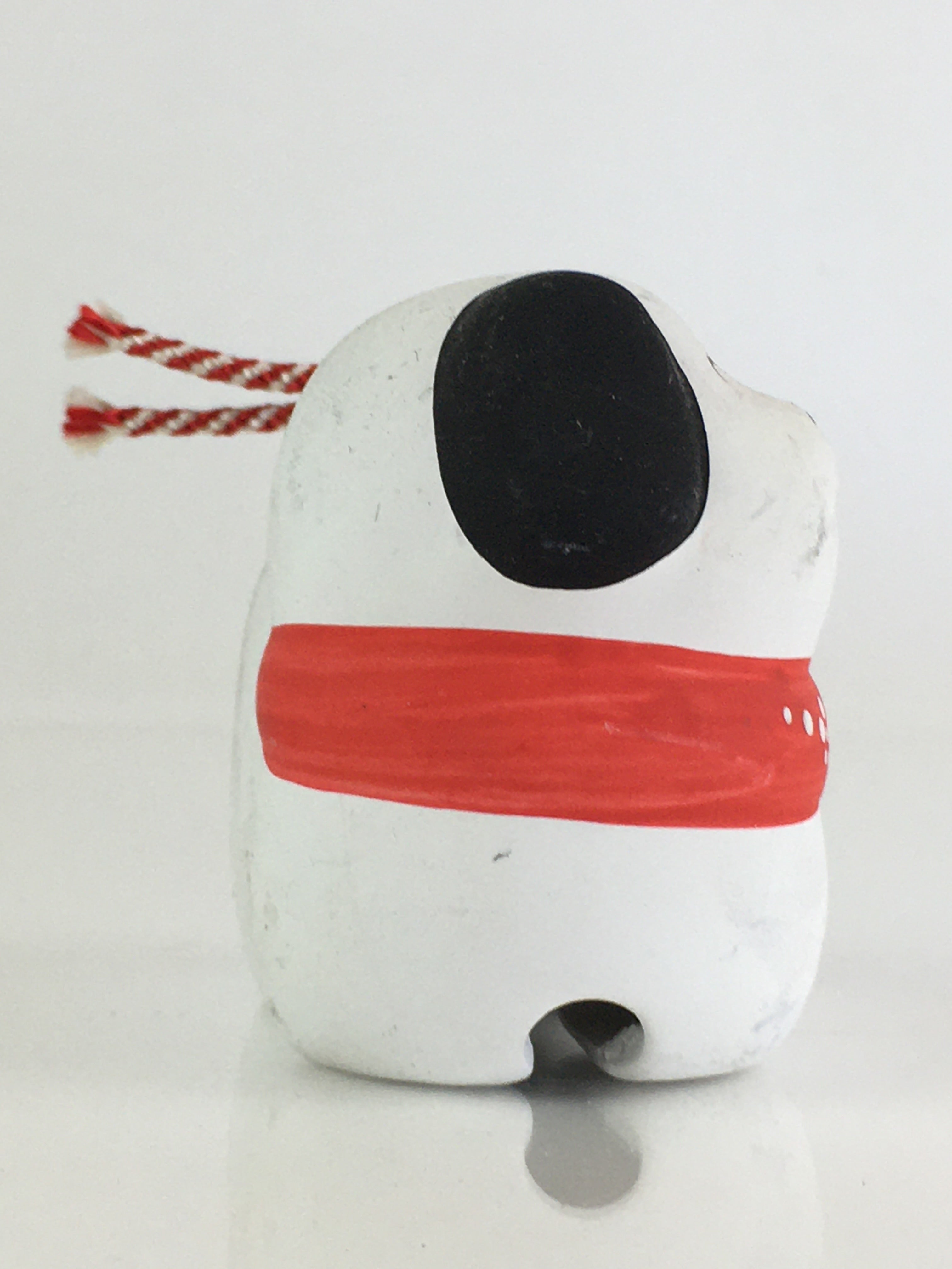 Japanese Clay Bell Vtg Dorei Ceramic Doll Amulet Japanese Zodiac Dog DR407