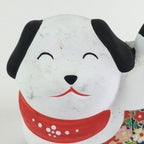 Japanese Clay Bell Vtg Dorei Ceramic Doll Amulet Japanese Zodiac Dog DR407