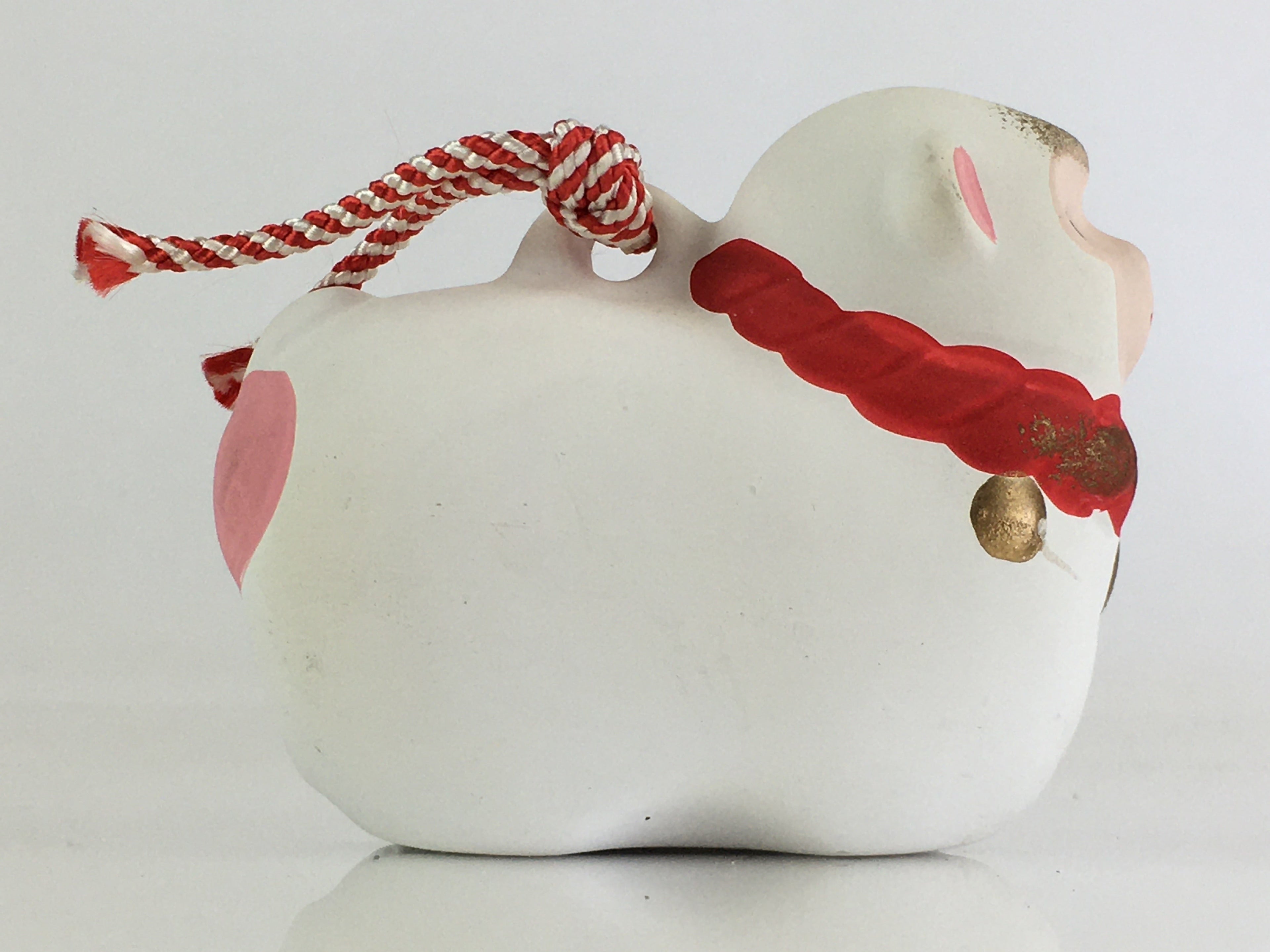 Japanese Clay Bell Vtg Dorei Ceramic Doll Amulet Japanese Zodiac Monkey DR406