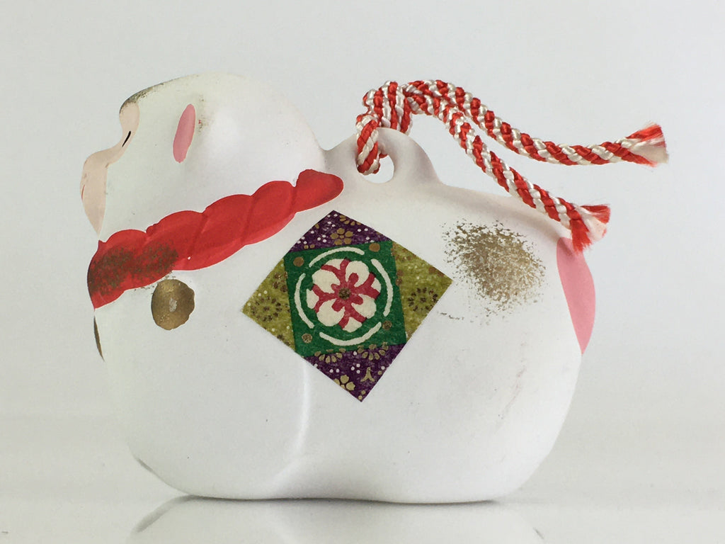 Japanese Clay Bell Vtg Dorei Ceramic Doll Amulet Japanese Zodiac Monkey DR406