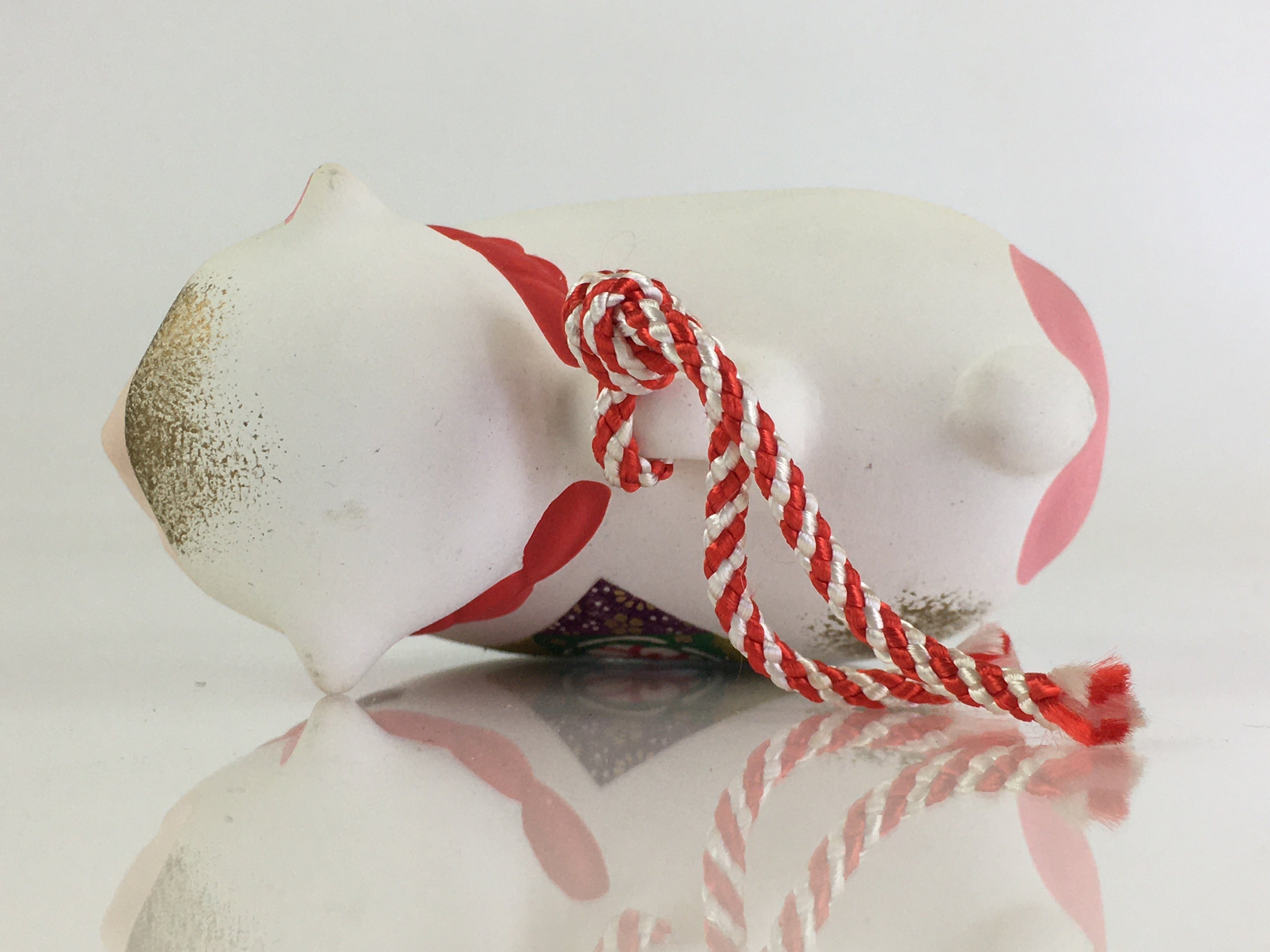 Japanese Clay Bell Vtg Dorei Ceramic Doll Amulet Japanese Zodiac Monkey DR406