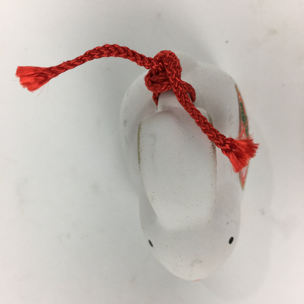 Japanese Clay Bell Vtg Dorei Ceramic Doll Amulet Japanese Zodiac Rabbit DR340