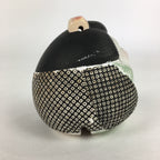 Japanese Clay Bell Vtg Dorei Ceramic Doll Amulet Kimono Lady DR401