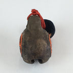 Japanese Clay Bell Vtg Dorei Ceramic Doll Amulet Money Luck Charm DR414