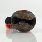 Japanese Clay Bell Vtg Dorei Ceramic Doll Amulet Money Luck Charm DR414