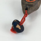 Japanese Clay Bell Vtg Dorei Ceramic Doll Amulet Money Luck Charm DR414