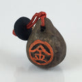 Japanese Clay Bell Vtg Dorei Ceramic Doll Amulet Money Luck Charm DR414