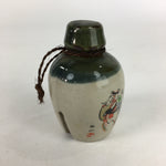 Japanese Clay Bell Vtg Dorei Ceramic Doll Amulet Sake bottle Shape DR387