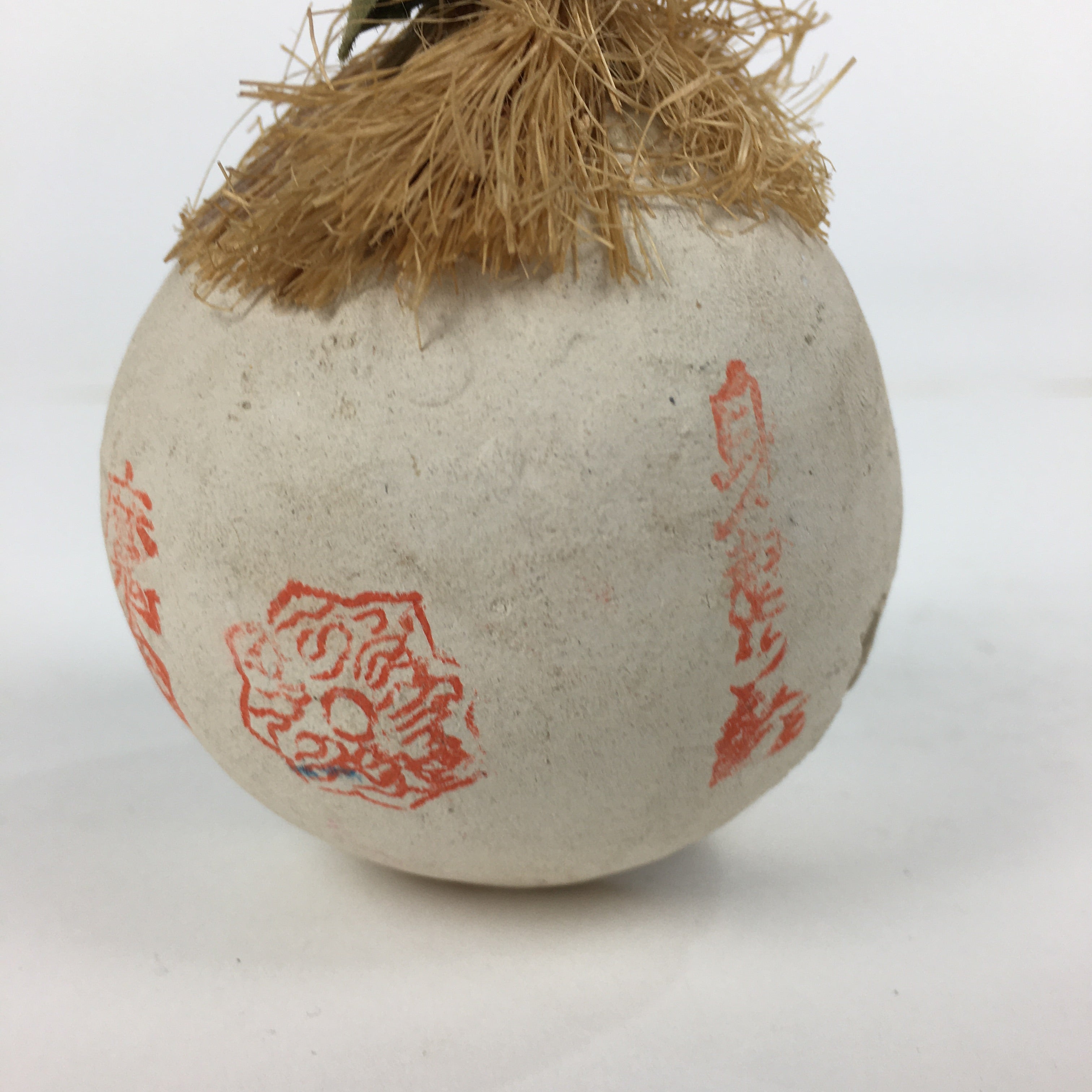 Japanese Clay Bell Vtg Dorei Ceramic Doll Amulet Shimoda port Traditional DR348