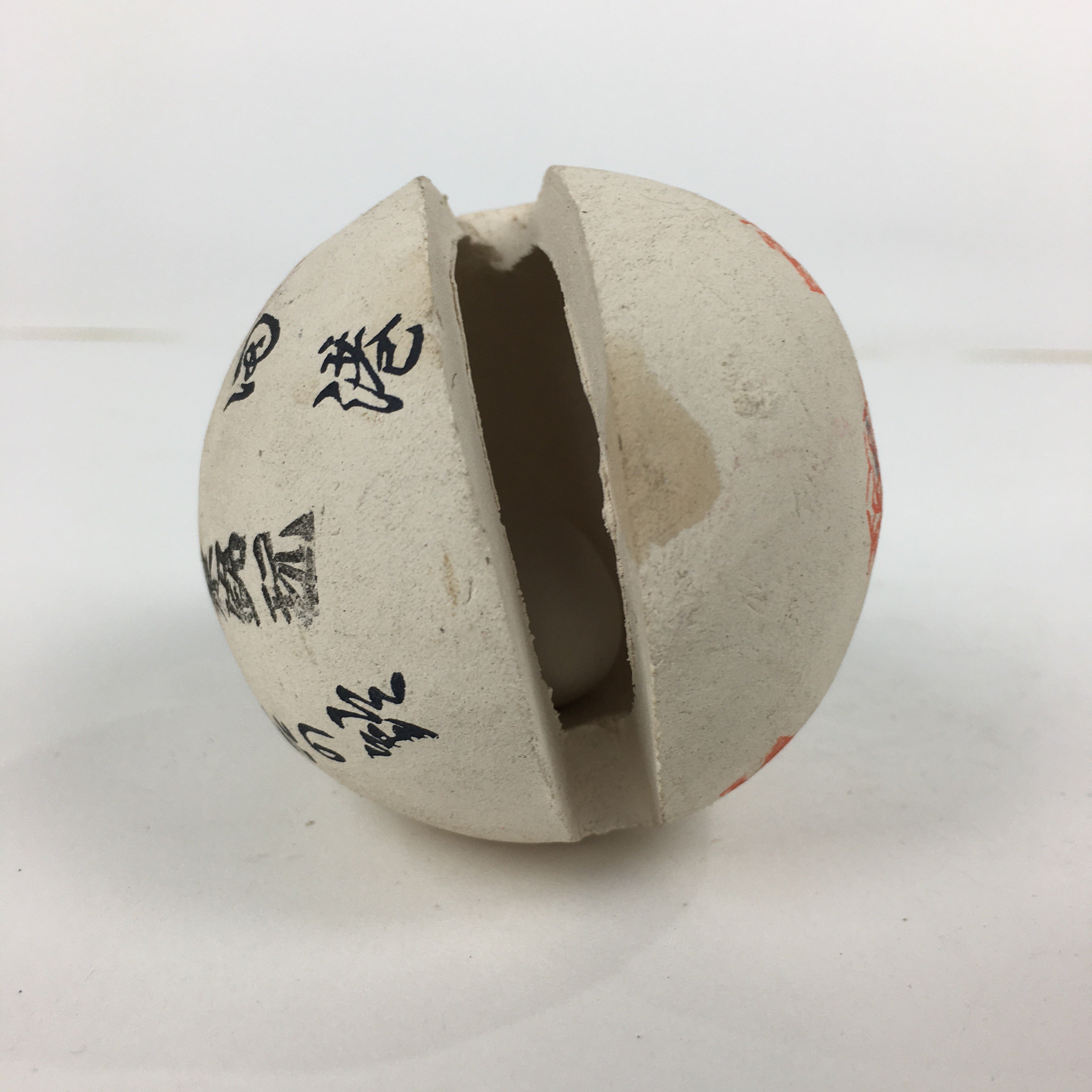 Japanese Clay Bell Vtg Dorei Ceramic Doll Amulet Shimoda port Traditional DR348