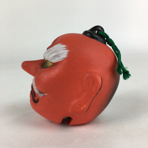 Japanese Clay Bell Vtg Dorei Ceramic Doll Amulet Tengu Long‐nosed Goblin DR375