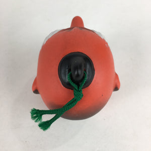 Japanese Clay Bell Vtg Dorei Ceramic Doll Amulet Tengu Long‐nosed Goblin DR375