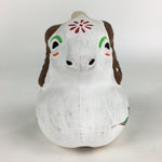 Japanese Clay Bell Vtg Dorei Ceramic Doll Amulet Zodiac Sheep White DR373