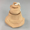 Japanese Clay Bell Vtg Dorei Ceramic Doll Brown Zodiac Monkey Shinto DR272