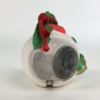 Japanese Clay Bell Vtg Dorei Ceramic Doll Green Zodiac Dragon DR379