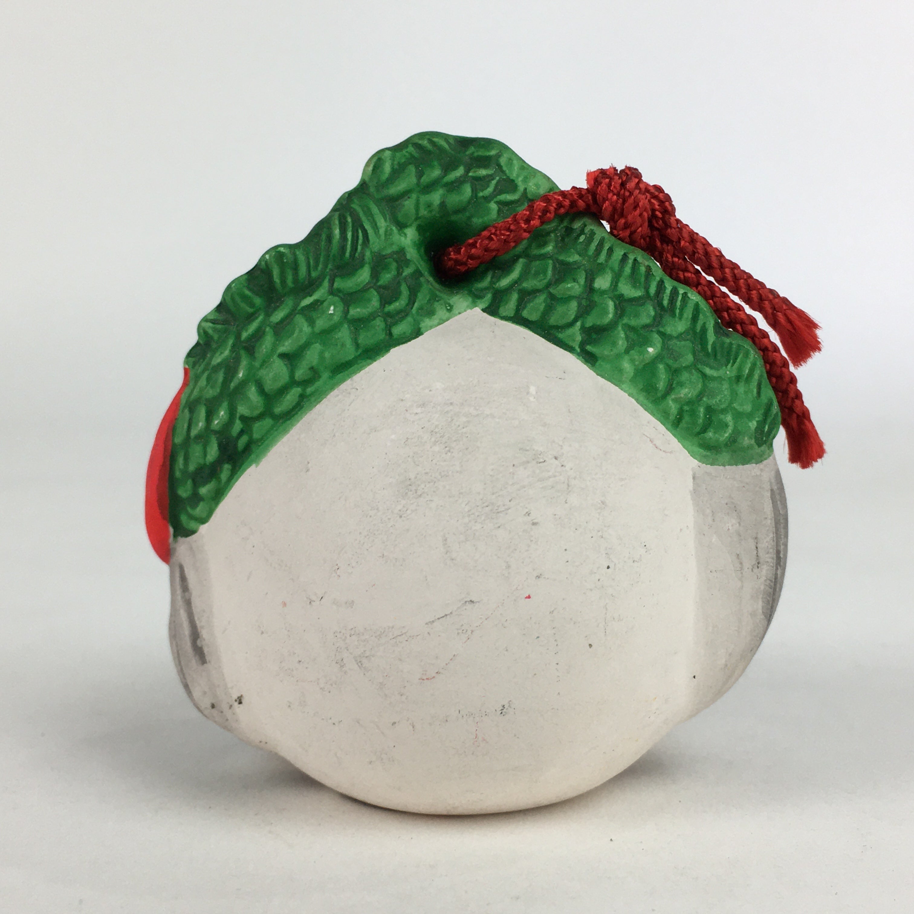 Japanese Clay Bell Vtg Dorei Ceramic Doll Green Zodiac Dragon DR379