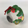Japanese Clay Bell Vtg Dorei Ceramic Doll Green Zodiac Dragon DR379