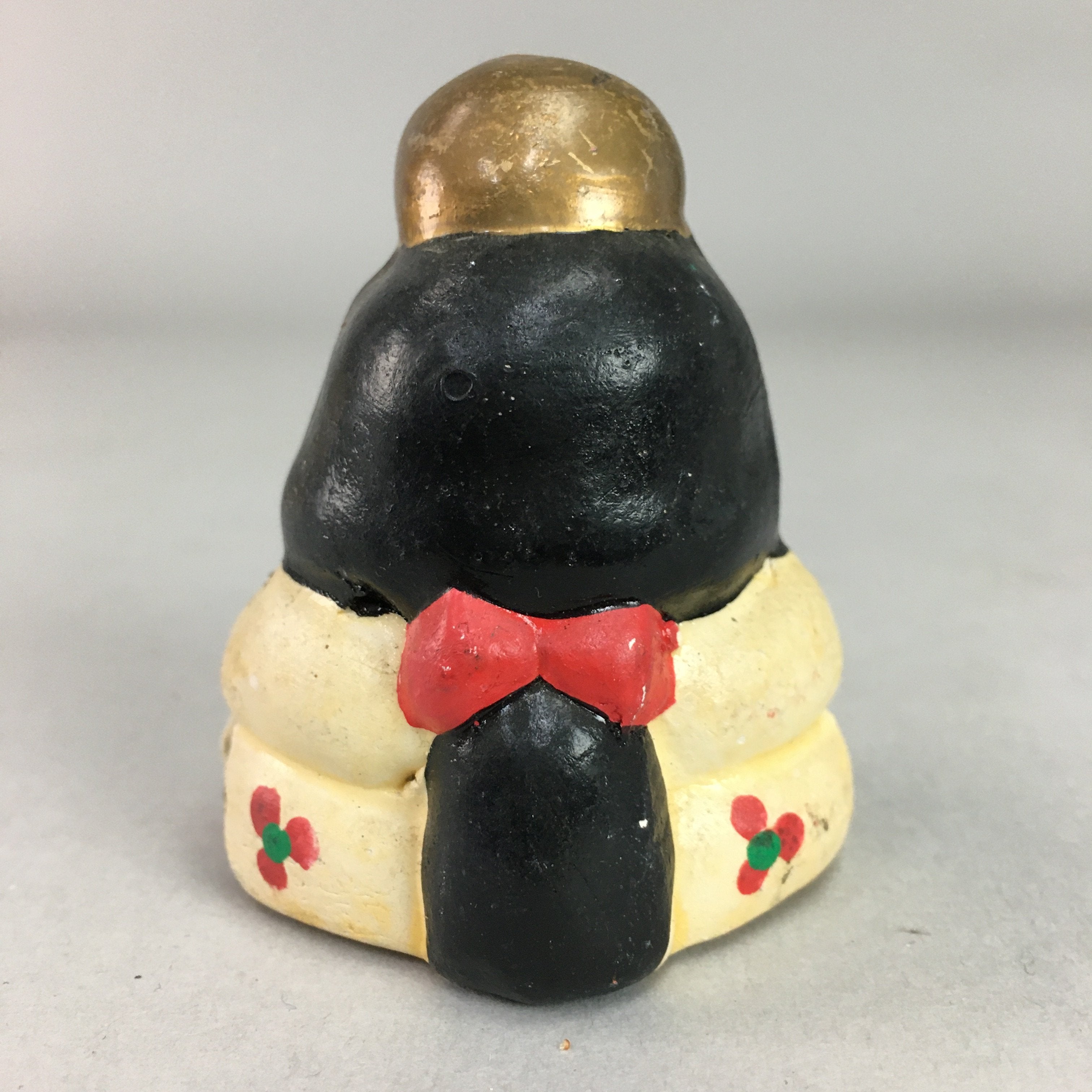 Japanese Clay Bell Vtg Dorei Ceramic Doll Hina Doll Kimono Empress DR236