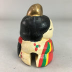 Japanese Clay Bell Vtg Dorei Ceramic Doll Hina Doll Kimono Empress DR236