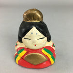 Japanese Clay Bell Vtg Dorei Ceramic Doll Hina Doll Kimono Empress DR236