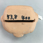 Japanese Clay Bell Vtg Dorei Ceramic Doll Oni Mask Shrine Amulet DR244