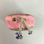 Japanese Clay Bell Vtg Dorei Ceramic Doll Pink Gold Floral Rose DR243