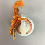 Japanese Clay Bell Vtg Dorei Ceramic Doll White Snake Lucky Charm Amulet DR250