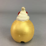 Japanese Clay Bell Vtg Dorei Ceramic Doll White Snake Lucky Charm Gold DR241
