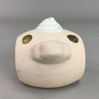 Japanese Clay Bell Vtg Dorei Ceramic Doll White Snake Lucky Hammer DR259