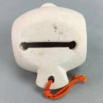 Japanese Clay Bell Vtg Dorei Ceramic Doll White Snake Lucky Hammer DR259