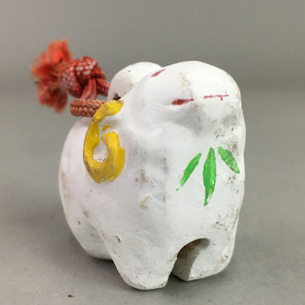 Japanese Clay Bell Vtg Dorei Ceramic Doll White Zodiac Sheep DR265
