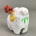 Japanese Clay Bell Vtg Dorei Ceramic Doll White Zodiac Sheep DR265