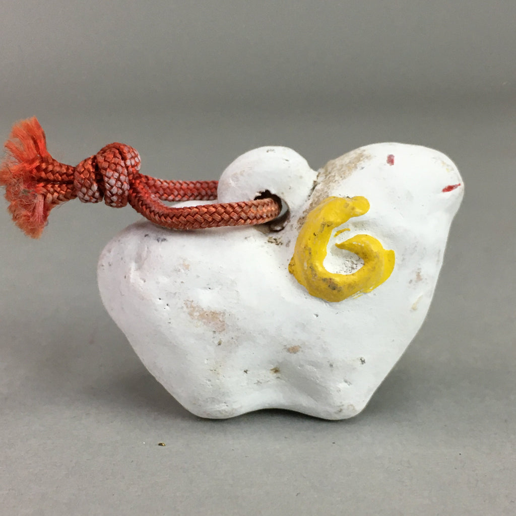 Japanese Clay Bell Vtg Dorei Ceramic Doll White Zodiac Sheep DR265