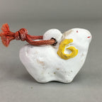 Japanese Clay Bell Vtg Dorei Ceramic Doll White Zodiac Sheep DR265