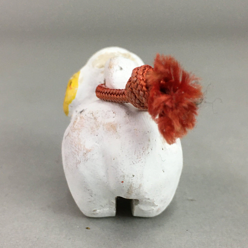 Japanese Clay Bell Vtg Dorei Ceramic Doll White Zodiac Sheep DR265