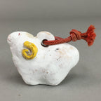 Japanese Clay Bell Vtg Dorei Ceramic Doll White Zodiac Sheep DR265