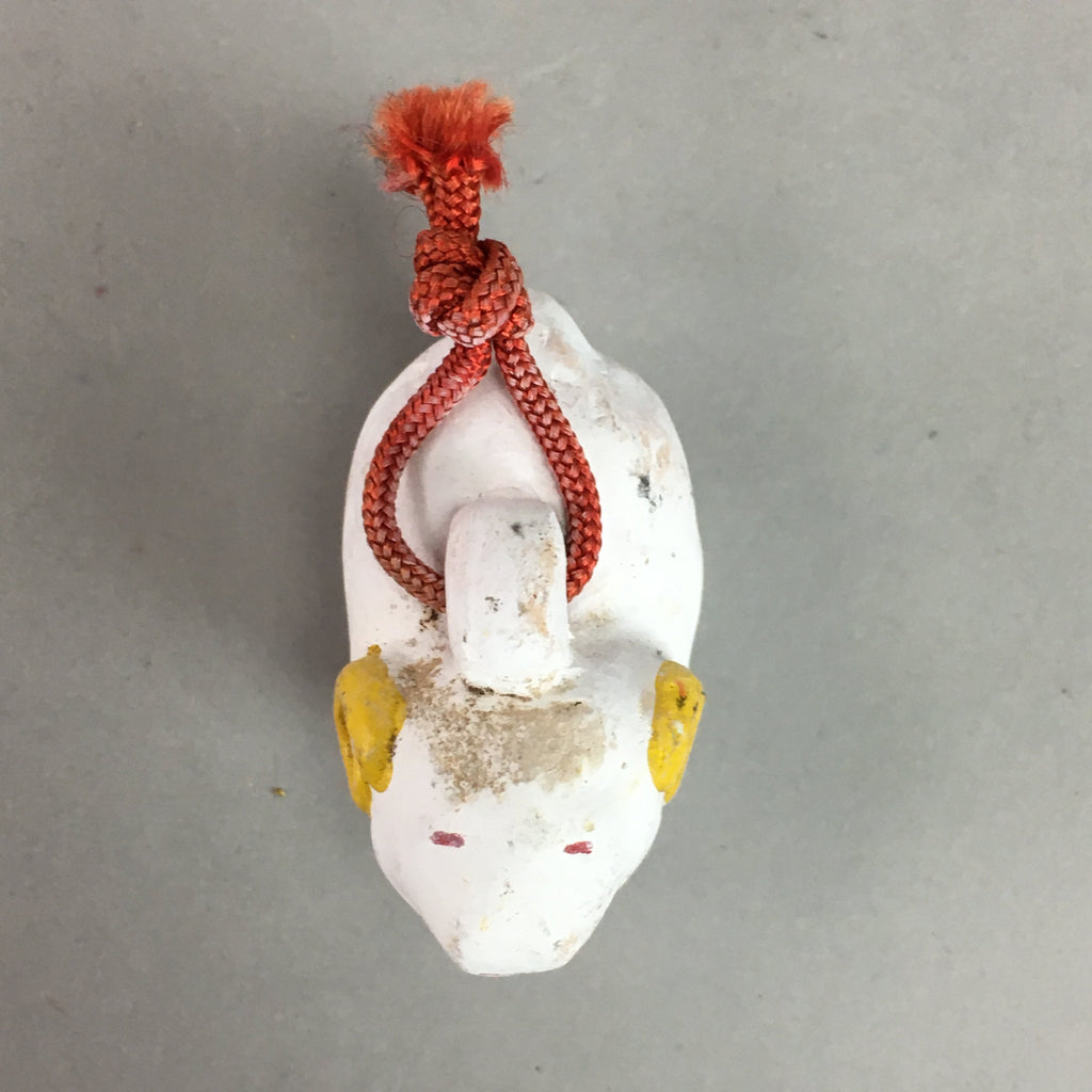 Japanese Clay Bell Vtg Dorei Ceramic Doll White Zodiac Sheep DR265