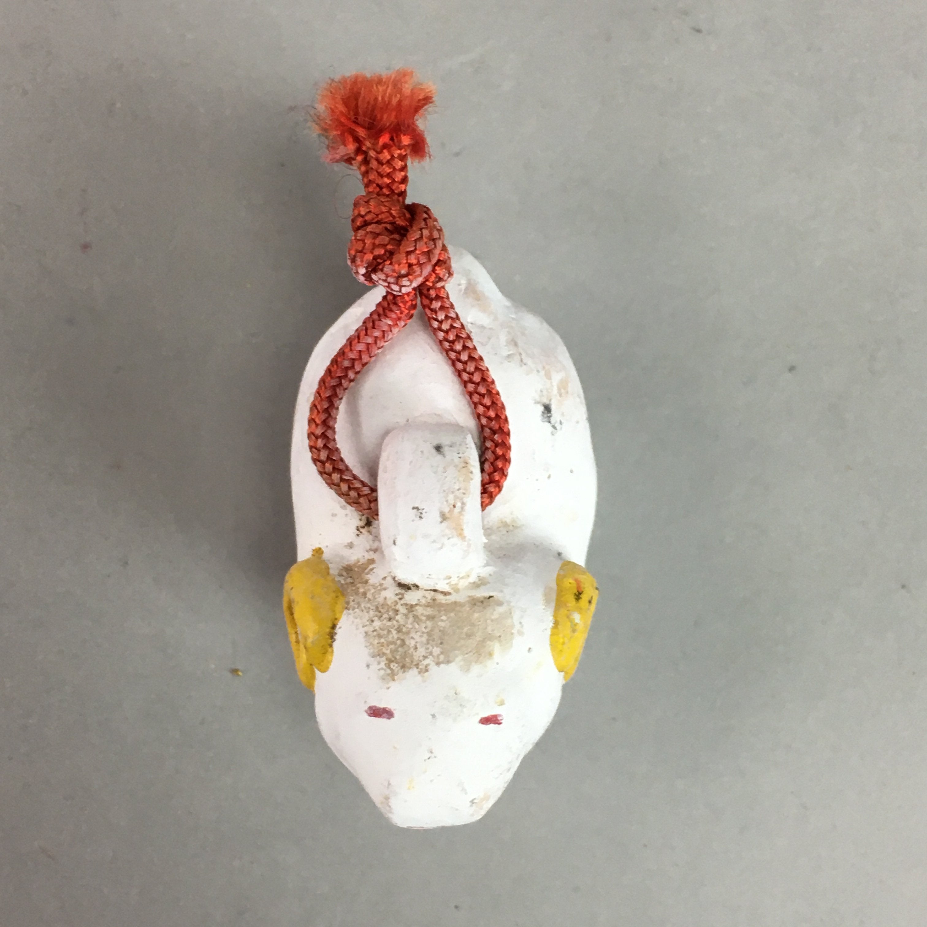 Japanese Clay Bell Vtg Dorei Ceramic Doll White Zodiac Sheep DR265