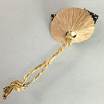Japanese Clay Bell Vtg Dorei Ceramic Figurine Straw Hat Farmer Smile Face DR232