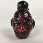 Japanese Clay Bell Vtg Nio Statue Dorei Ceramic Doll Double faced Front Back DR