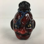 Japanese Clay Bell Vtg Nio Statue Dorei Ceramic Doll Double faced Front Back DR