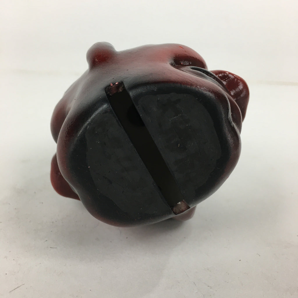 Japanese Clay Bell Vtg Nio Statue Dorei Ceramic Doll Double faced Front Back DR