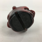 Japanese Clay Bell Vtg Nio Statue Dorei Ceramic Doll Double faced Front Back DR