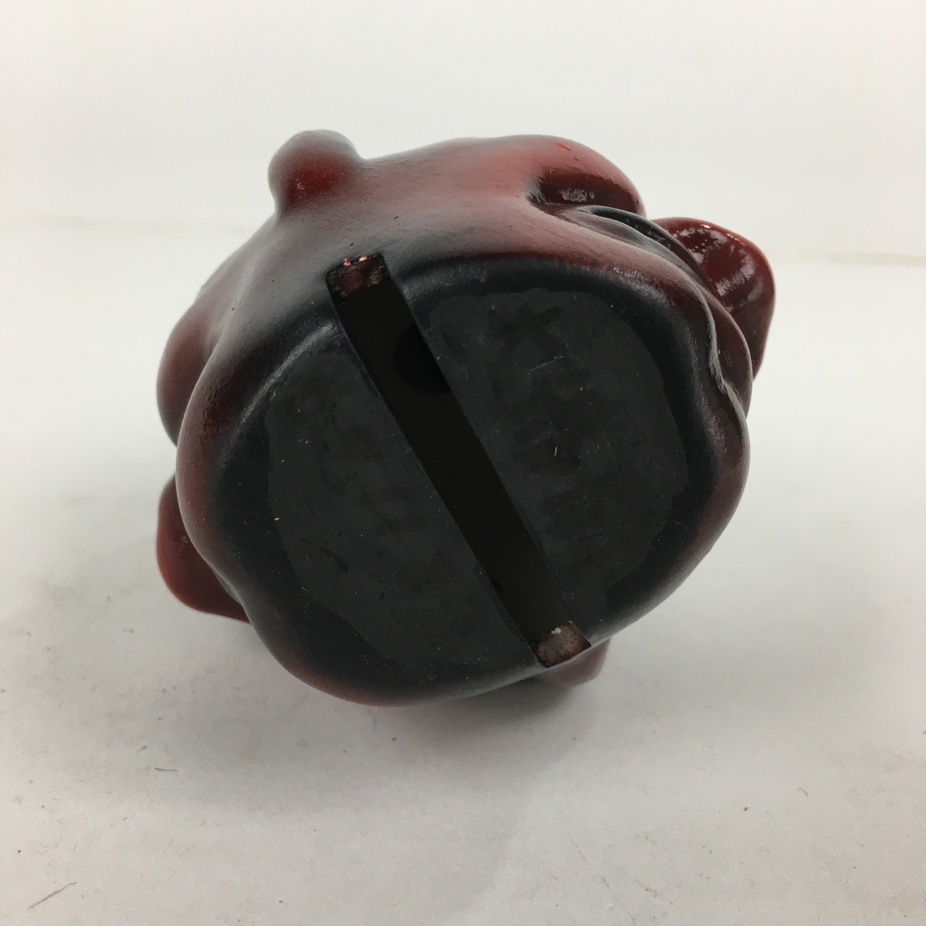 Japanese Clay Bell Vtg Nio Statue Dorei Ceramic Doll Double faced Front Back DR