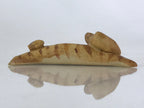 Japanese Clay Doll Cat Figurine Vtg Ornament Okimono Hashioki KF584