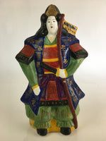 Japanese Clay Doll Vtg Ningyo Traditional Handicraft Female Samurai BD832