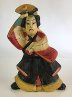 Japanese Clay Doll Vtg Ningyo Traditional Handicraft Kabuki Dance BD829