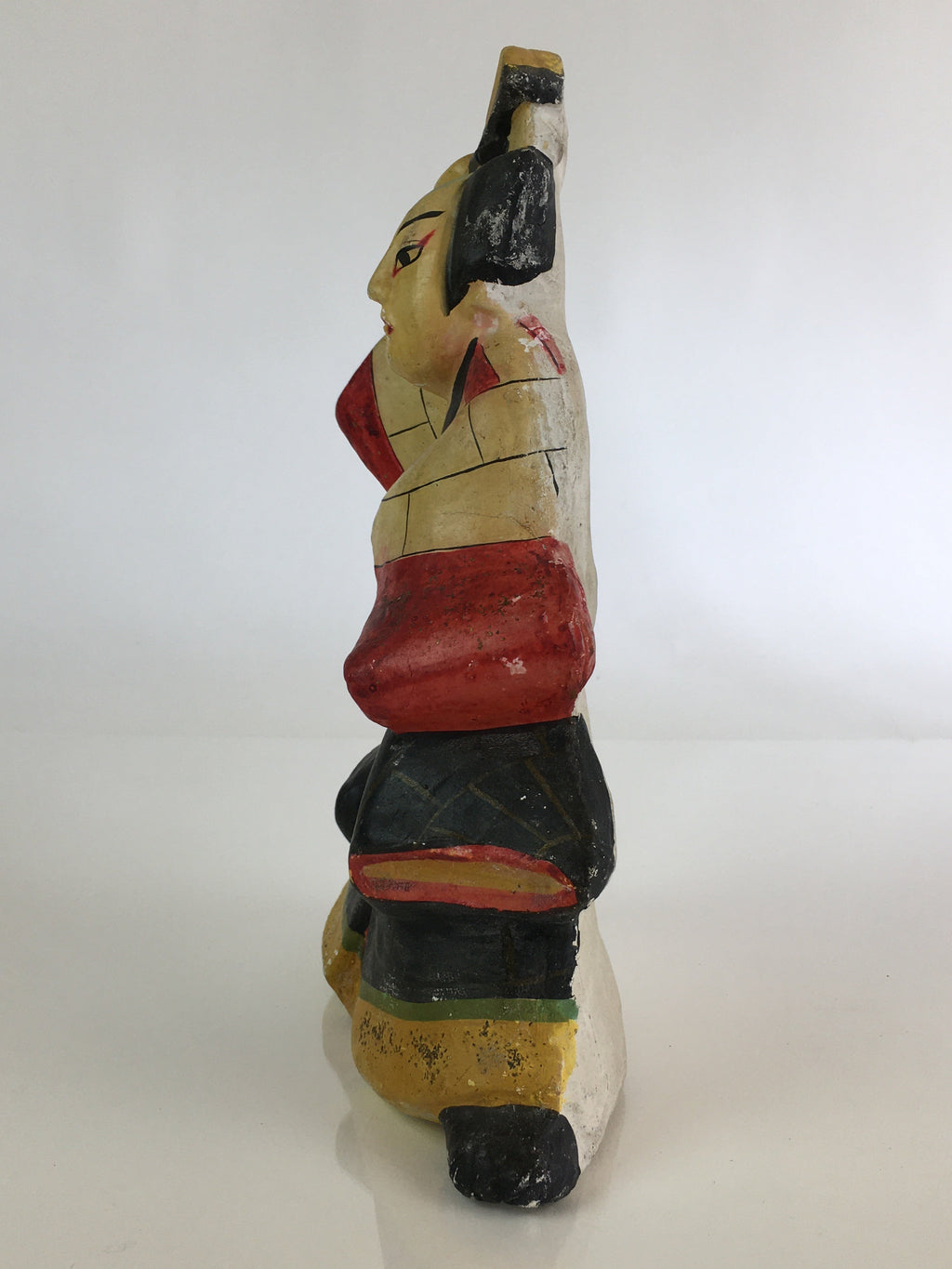 Japanese Clay Doll Vtg Ningyo Traditional Handicraft Kabuki Dance BD829