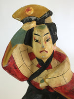 Japanese Clay Doll Vtg Ningyo Traditional Handicraft Kabuki Dance BD829